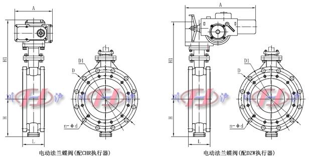 電動(dòng)法蘭蝶閥外形尺寸