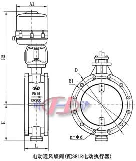 電動通風蝶閥(配381R電動執(zhí)行器)