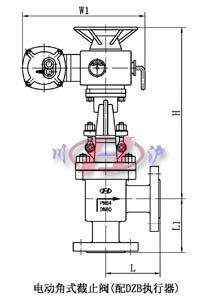 電動角式截止閥(配DZB執(zhí)行器)