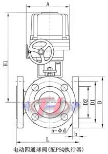 電動四通球閥(配PSQ執(zhí)行器)