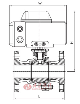 電動高平臺法蘭球閥外形尺寸