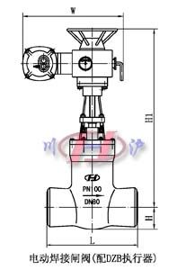 電動(dòng)焊接閘閥(配DZB執(zhí)行器)