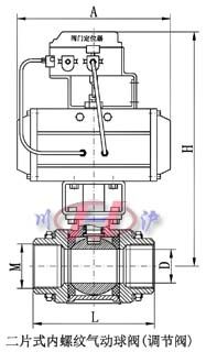二片式內(nèi)螺紋電動(dòng)球閥