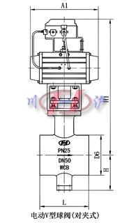 氣動V型調(diào)節(jié)球閥外形尺寸