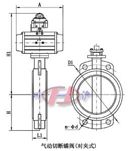 氣動切斷蝶閥(對夾式)